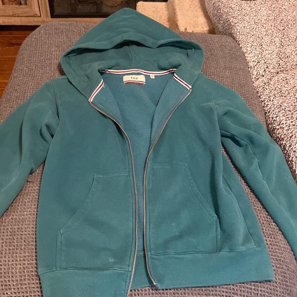 Teal green TNA zip up in XS - Picture 1 of 4